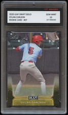 Dylan Carlson 2020 Leaf Draft Gold Rookie Card St. Louis Cardinals 1st Graded 10
