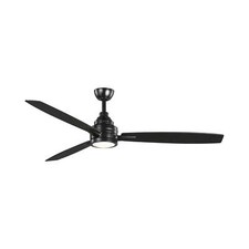 Gaze 60 in. Indoor LED Black Modern Ceiling F...
