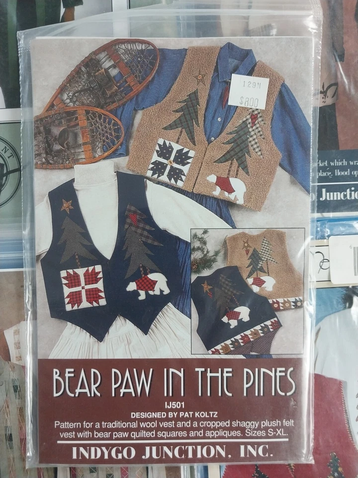 Lot of 6 Fall/Winter Clothes Patterns Vest Shirts Jackets - Image 2 of 4