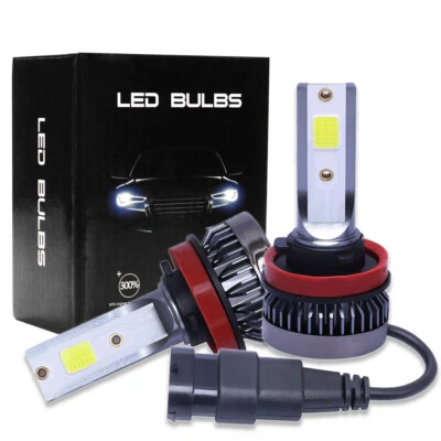 MAXSTORE-FR 2pcs Mini H11 LED Ampoule Auto Voiture Feux Phare Lampe Kit 36W 6000K Blanc MS