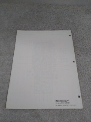 Sanyo AM FM Push Button Car Radio F8705 Service Manual. | eBay