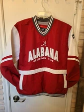 Alabama CRIMSON TIDE NYLON PULLOVER Size MEDIUM  ALPHA ANORAK  FRANCHISE CLUB