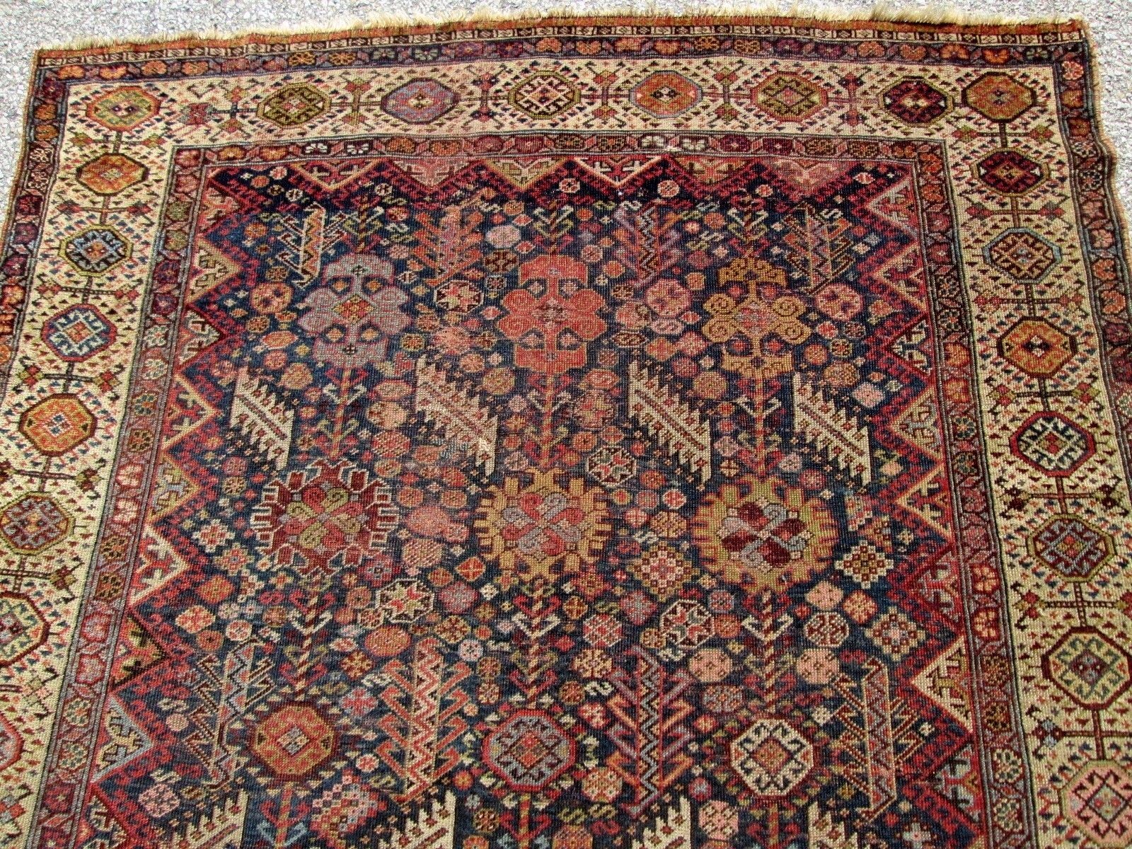 ANTIQUE QASHQAI SHEKARLU RUG W/ANIMAL MOTIF 5.2 x 7.9 CIRCA 1880's eBay