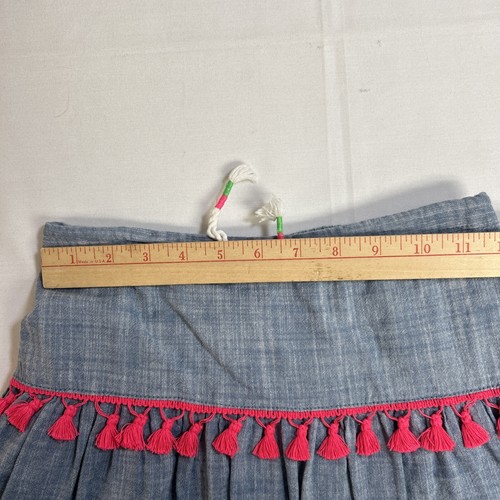 Cat And Jack Girls Chambray Skirt Boho Embroidered Size L 10/12 EUC - Picture 8 of 9