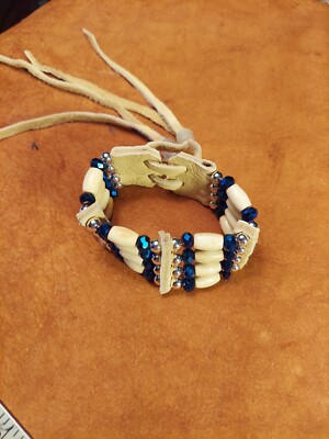 Native American Styled Buffalo Bone Bracelet