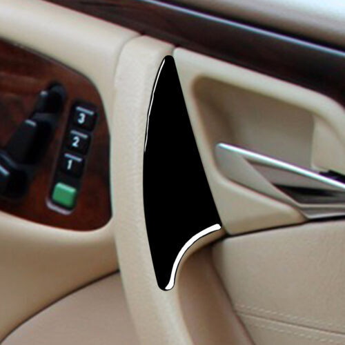 1996-2002 For Benz E-Class W210 Interior Door Armrest Gloss Black 4X Cover Trim - Picture 5 of 6