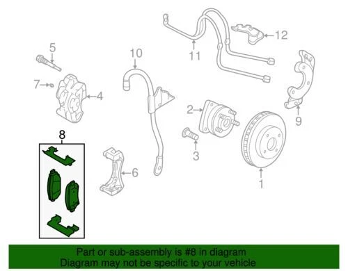 Juego de pastillas de freno de disco delanteras originales GM 1998-2002 Cadillac Deville Seville 19152643 Foto 2 de 2