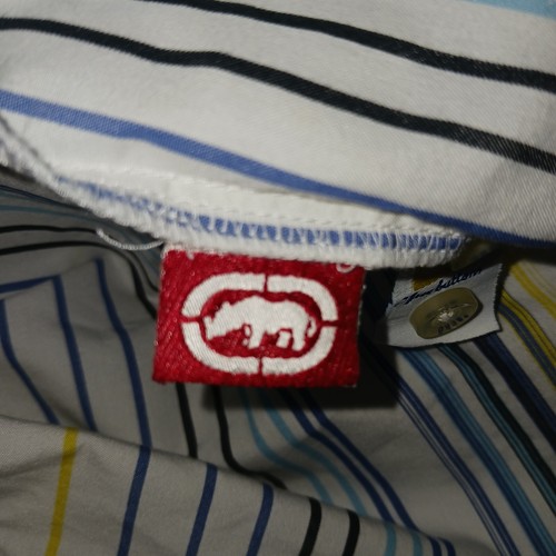 Ecko Unltd Classic Material Mens XL Cotton Blend Short Sleeve Shirt Y2K EUC - Picture 8 of 9