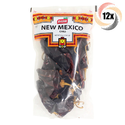 12x Bags Badia New Mexico Chili Pods | Gluten-Free Halal & Kosher | 6oz