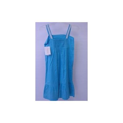 Robe D'été Fille KC Parker (Hartstrings) Taille 12 - 100% Coton, Bleu Uni, à Volants, Genou