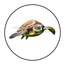 Sea Turtle stickers labels tags envelope seals party favors