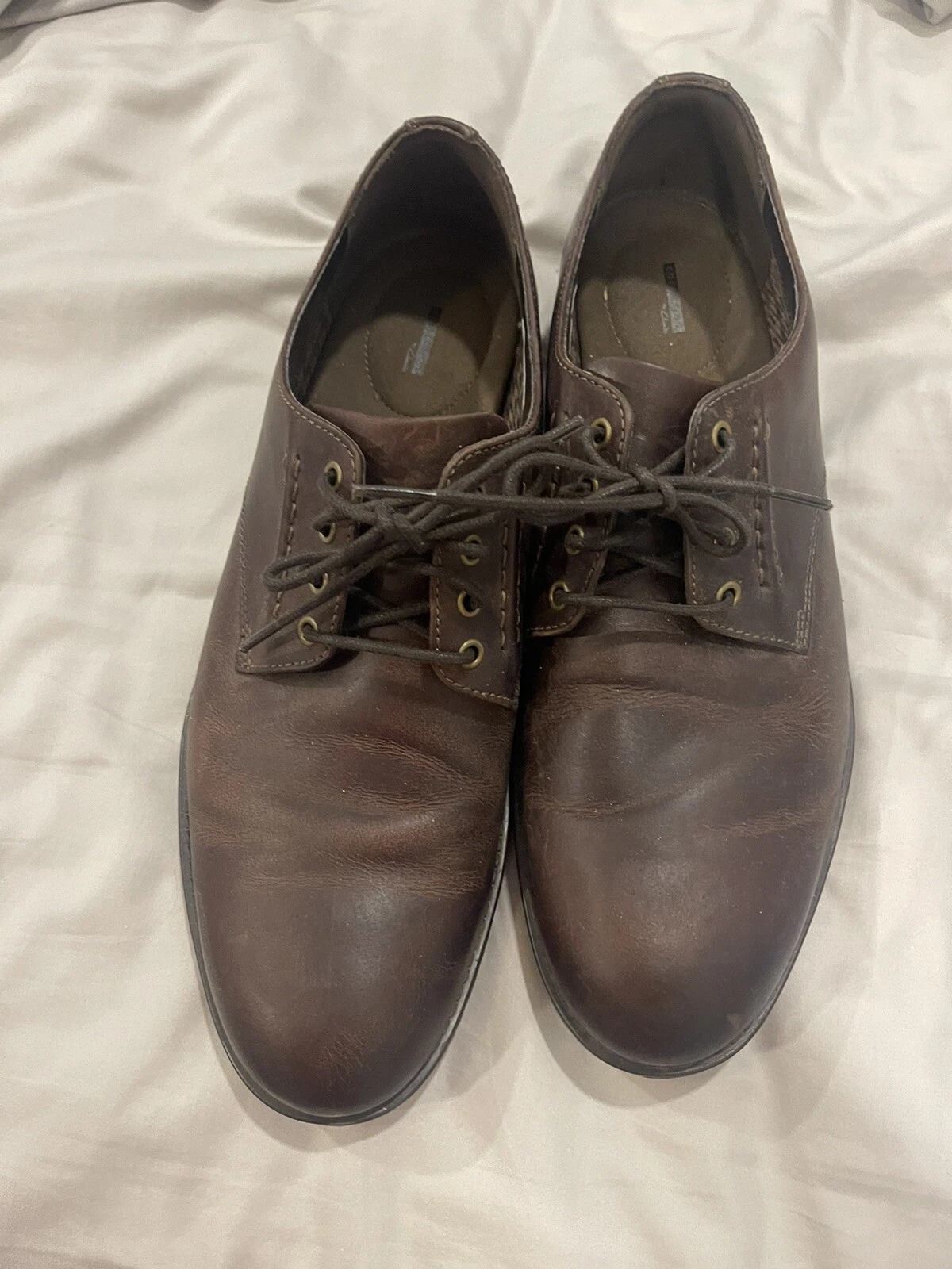 CLARKS Scarpe stringate da uomo Clark's Hinman Plain da uomo 11 M pelle di mogano