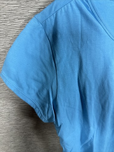 NWT Baby Phat Women's Light Blue Scrub Top Shirt 26700 Size Large - Picture 2 of 7
