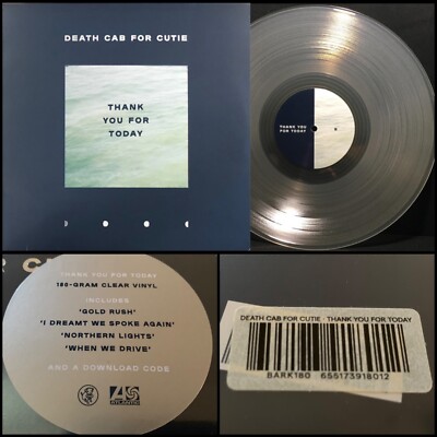 DEATH CAB FOR CUTIE Thank You For Today LP Clear Vinyl SEALED-The Postal Service