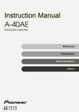 Pioneer A-40AE - Stereo Amplifier - Operating Instructions - USER MANUAL
