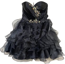 Alyce Paris Dress Formal Prom Pageant Mini Embellished Rhinestones Womens Size 0