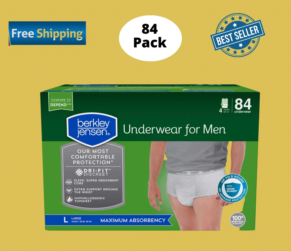 Hypoallergenic 2024 incontinence briefs