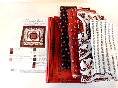 Connecting Threads Quilt Kit Fabric & Pattern Dizzy Diamond Wall Hanging 37 x 37