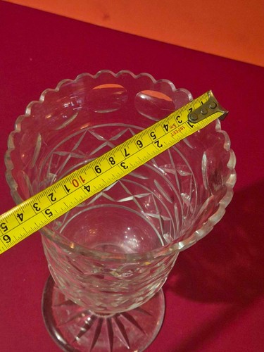 Glass Celery Vase Clear Vintage Footed Decorative - Picture 12 of 12