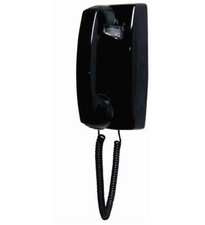 Cortelco 2554NDL-BK 255400-vba-ndl Black Wall No Dial