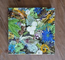 Painting Acrylic Mixed Media 12" X 12 " Canvas Abstract "What Lies Beneath " 