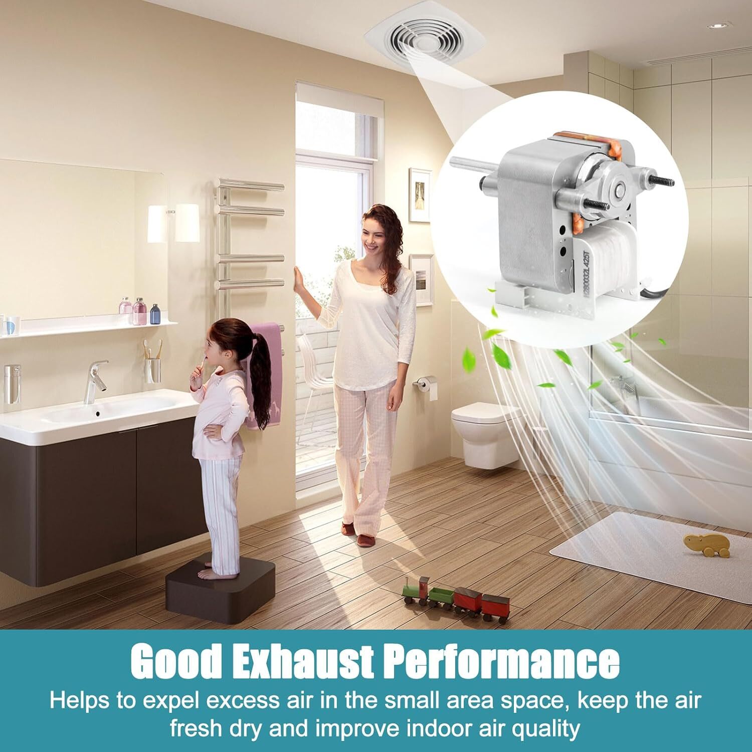 99080176 Vent Fan Motor Replacement for Broan NuTone 1.5 AMP,3000 RPM