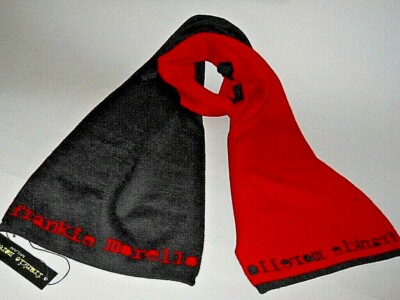 FRANKIE MORELLO SCHAL SCHWARZ/ROT 27x175 CM MOD. M145 SN3 COL 2000