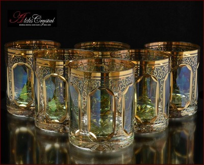 Bohemia Crystal Whiskey Glasses 10 Cm 350 Ml Versal Izumrud 6 Pc New Ebay