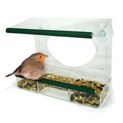 Wild Bird Feeder Suction Clear Window Garden Table Easy To Clean