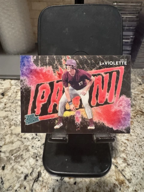 JACE LAVIOLETTE 2025 NATIONAL VIP #JL COLOR BLAST GOLD VINYL RATED PROSPECT #1/1