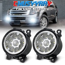 2x Led Fog Lights Front Bumper Driving Lamps White For 2007-2014 Ford Expedition