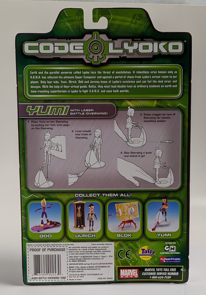 2006 Code Lyoko Marvel Toys Cartoon Network Yumi Action Figure