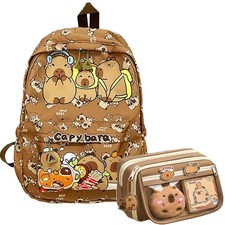 Cute Capybara Backpack with Chic Large Case and More Pins Ita Bag Kawaii Cart...