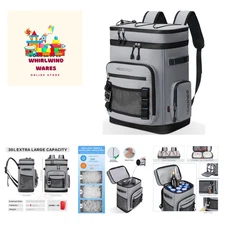 30L Lightweight Insulated Cooler Backpack - Perfect for Travel and Picnics