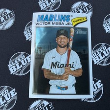 2026 TOPPS HERITAGE VICTOR MESA JR. OF MIAMI #257 CHROME SP