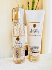 BATH AND BODY WORKS EAU DE COCONUT BODY MIST AND CREAM SET BRAND NEW