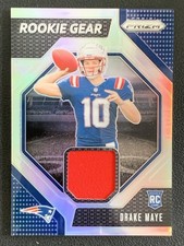Drake Maye 2024 Panini Prizm Football Rookie Gear Jersey Silver RC #RG-DME