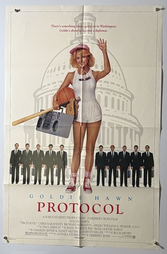 PROTOCOL Original 1sh Movie Poster  Goldie Hawn Chris Sarandon Richard Romanus