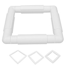 Embroidery Hoop Cross Stitch Square Plastic Clip Frame DIY Craft Handhold Sewing