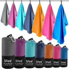2 Pack Microfiber Travel Towel Quick Dry Towel Camping Towel Large Beach Towe...