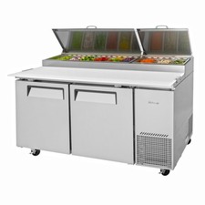 Turbo Air TPR67SDN 67 in 2 Door Super Deluxe Pizza Prep Table