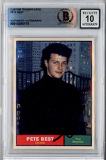 Pete Best The Beatles Original Drummer Signed Card Beckett BAS 10 AUTOGRAPH COA