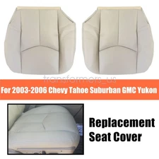 For 2003 2004 2005 2006 Chevy Tahoe Driver Passenger Bottom Seat Cover Tan 522