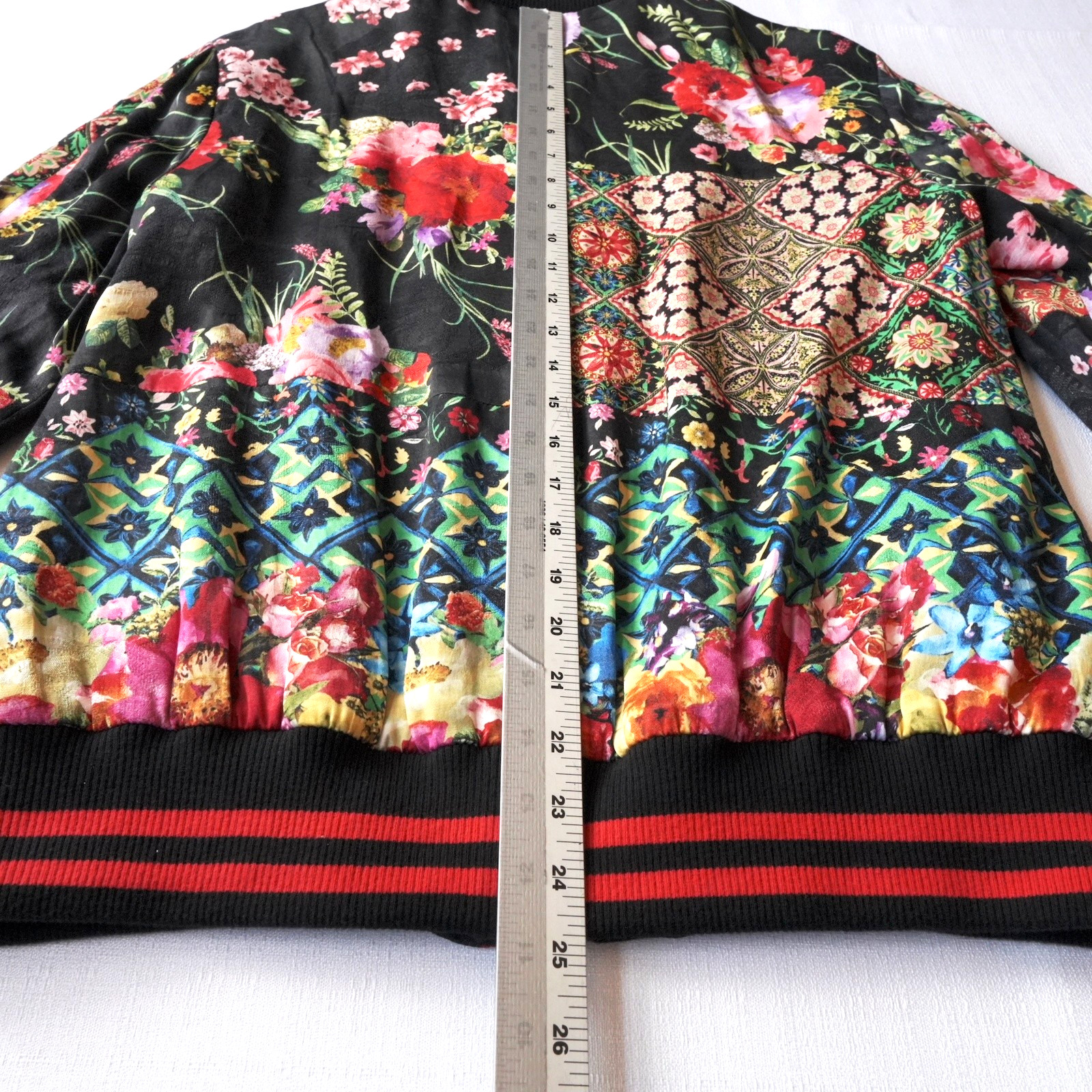 Alice + Olivia Lila Oversized Patchwork Bomber Ja… - image 6