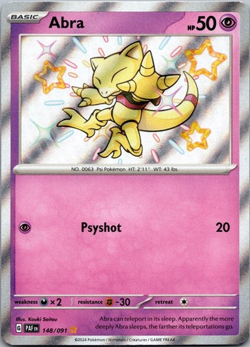 Abra 148/091 SV: Paldean Fates Holofoil NM