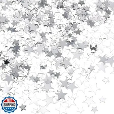 Hestya 60g Star Confetti Glitter Table Confetti Metallic Foil Stars for Party