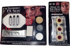 Fun World Halloween SFX Makeup Kit Lot 3D Prosthetic Latex Skin Bullet Wound NEW