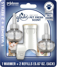 Plugins Refills Air Freshener Starter Kit, Pet Fresh Scent, Scented and Essentia
