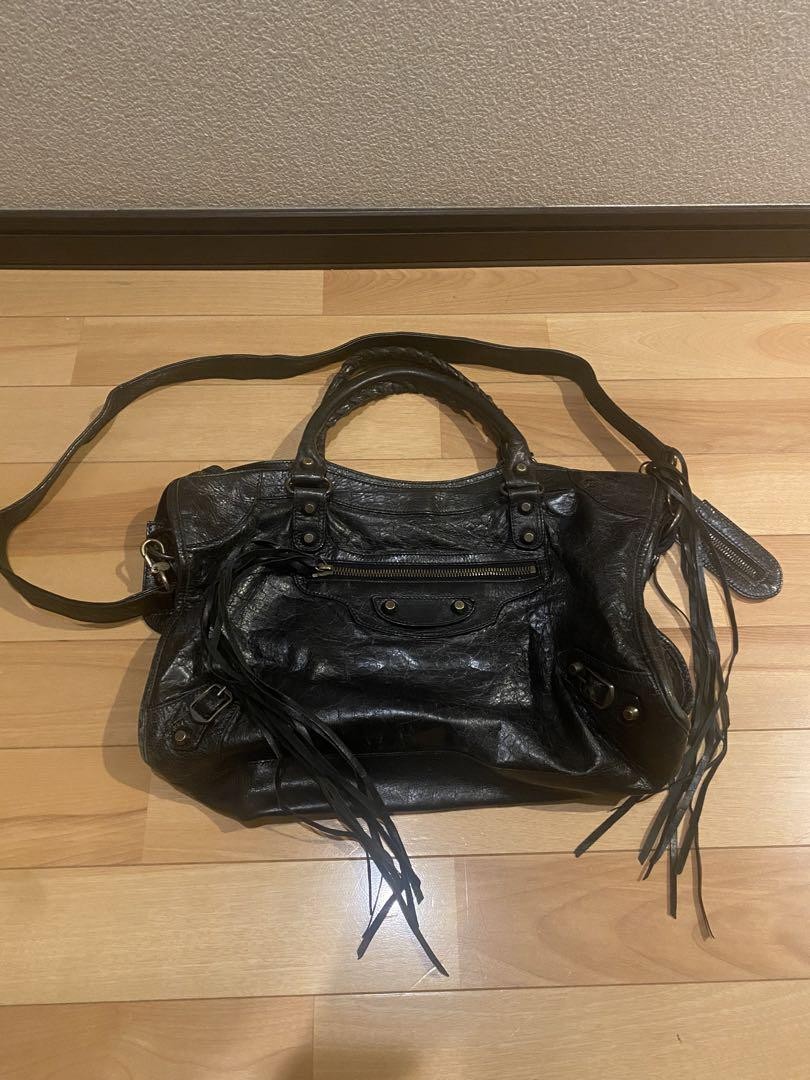BALENCIAGA Classic City 2way Handbag Shoulder Bag Leather