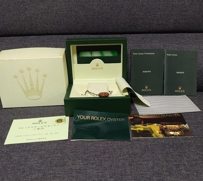 Rolex Uhrenbox Gehäuse Grün Leder Holz Tag Booklet für GMT-Master 30.00.71